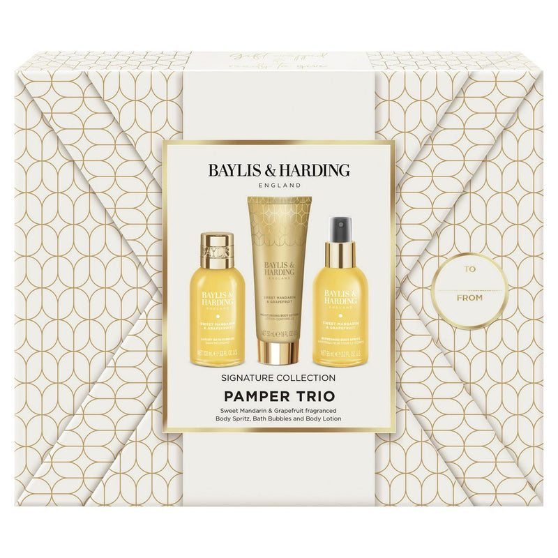 Baylis & Harding Sweet Mandarin & Grapefruit Gift Wrapped Pamper Trio Gift Set