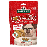 Park Life Love Bix Heart Shaped Dog Biscuits Red Berries 100g