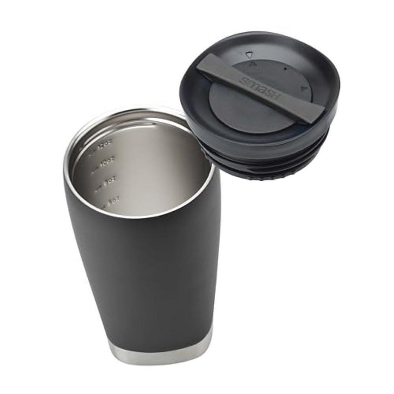 Smash Black Stainless Steel Double Wall Travel Mug (British brand)