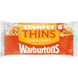 Warburtons Crumpet Thins 8 Pack vegan friendly breakfast option (British brand)