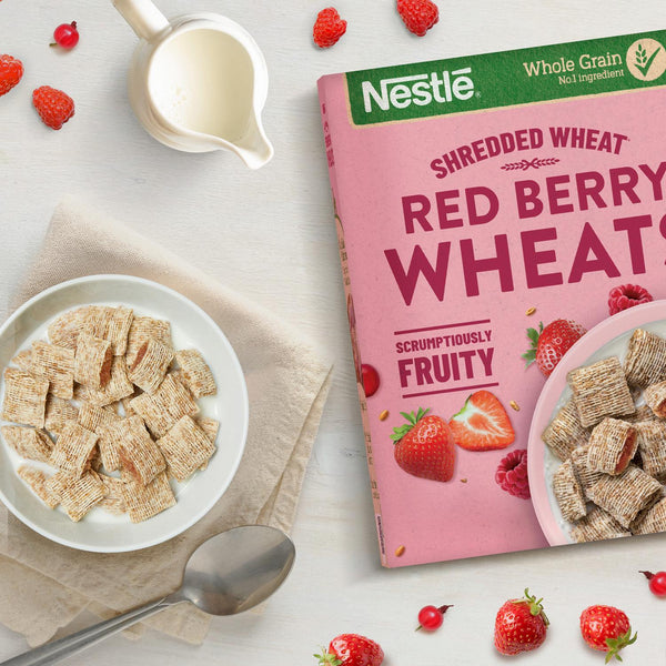 Red Berry Filled Whole Grain Wheat Cereal Biscuits Bitesize 450g