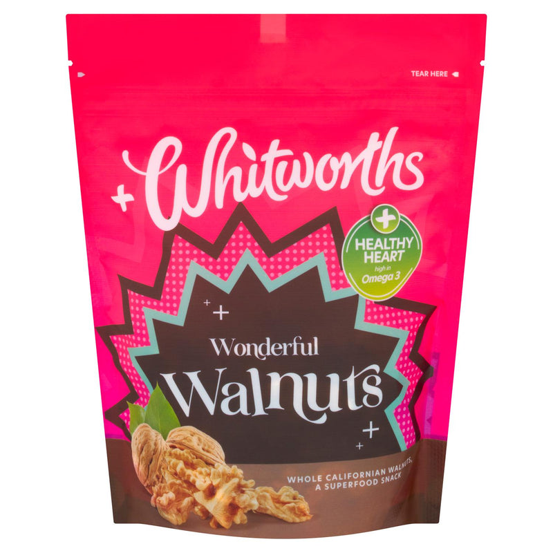 Whitworths Wonderful Walnuts whole California nuts 110g (British brand)