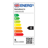 Sainsbury's Home Pack of 2 LED Mini Globe 40W BC Light Bulb