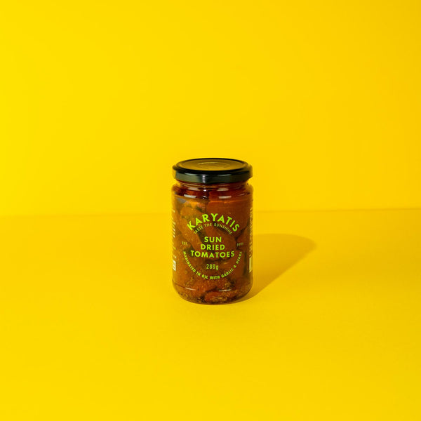 Partially Rehydrated Sun-Dried Tomatoes in Garlic and Herb Oil 280g