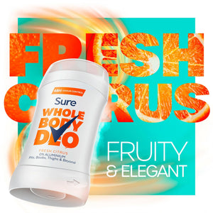 Women's Whole Body Deodorant Stick with 48h Odour Control, Fresh Citrus Fragrance, 50ml