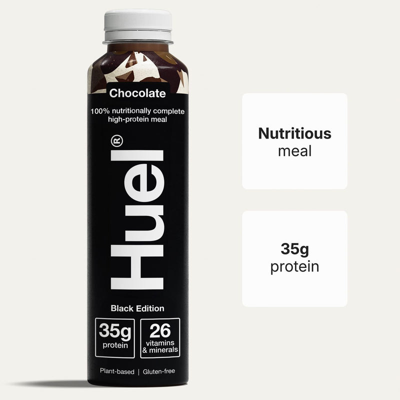 Huel Black Edition chocolate drink 500ml, UK version