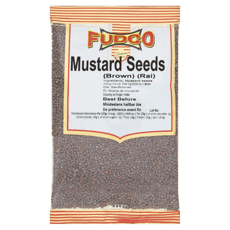 Fudco brown mustard seeds 100g - British product