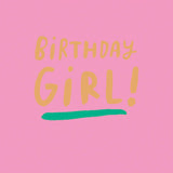 Sainsbury's Birthday Girl greeting card 15.9cm square (British brand)