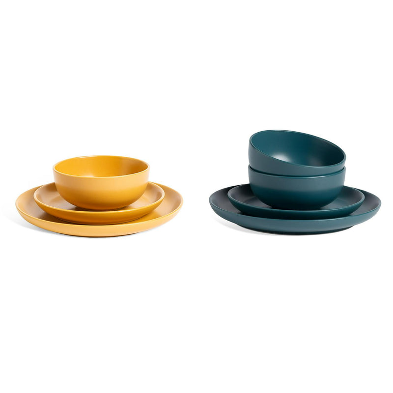 Habitat 12-piece stoneware dinner set with matte finish, UK version
