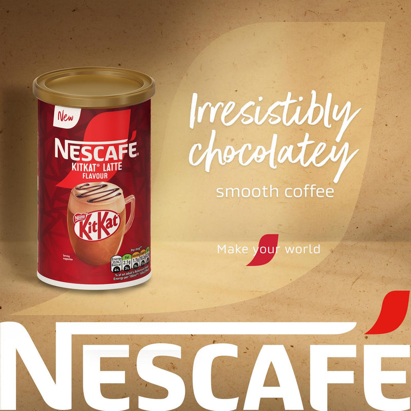 Nescafe KitKat Latte coffee tub 273g, imported from the UK