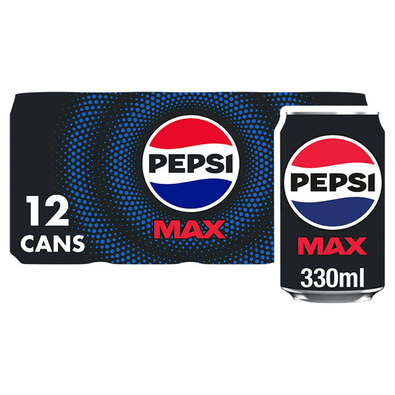 Pepsi Max No Sugar Cola Cans 12x330ml