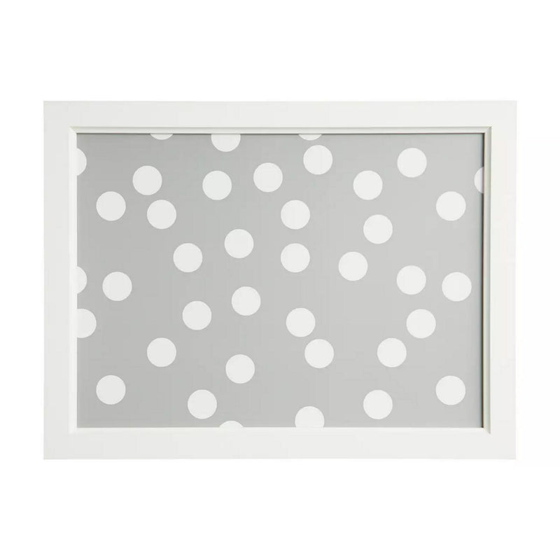Habitat Grey Spot Lap Tray Fabric Cushion L44cm W33cm, UK version