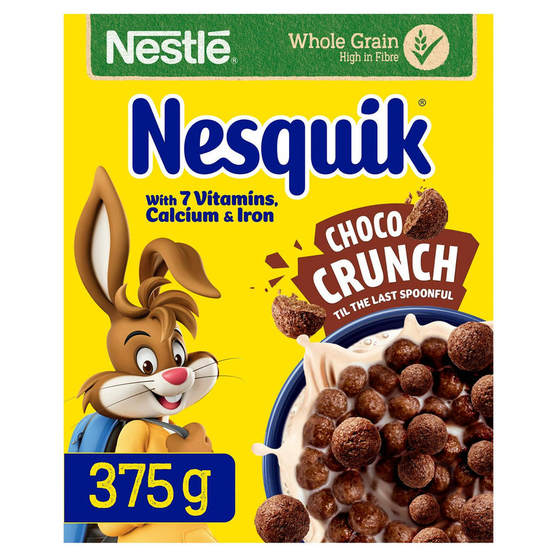 Nestle Nesquik chocolate cereal 375g pack , imported from the UK