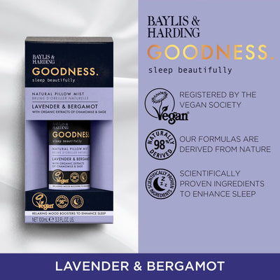Sainsburys Natural Pillow Mist with Lavender and Bergamot Essential Oils 100ml- Buy online at McGrocer