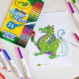 Crayola Super Tips felt tip markers pack of 24 - British product