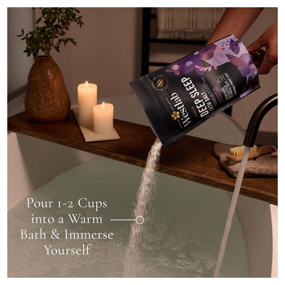 Sainsburys Mineral Bath Salt for Deep Sleep Support with Lavender and Cedarwood 1kg- Buy online at McGrocer