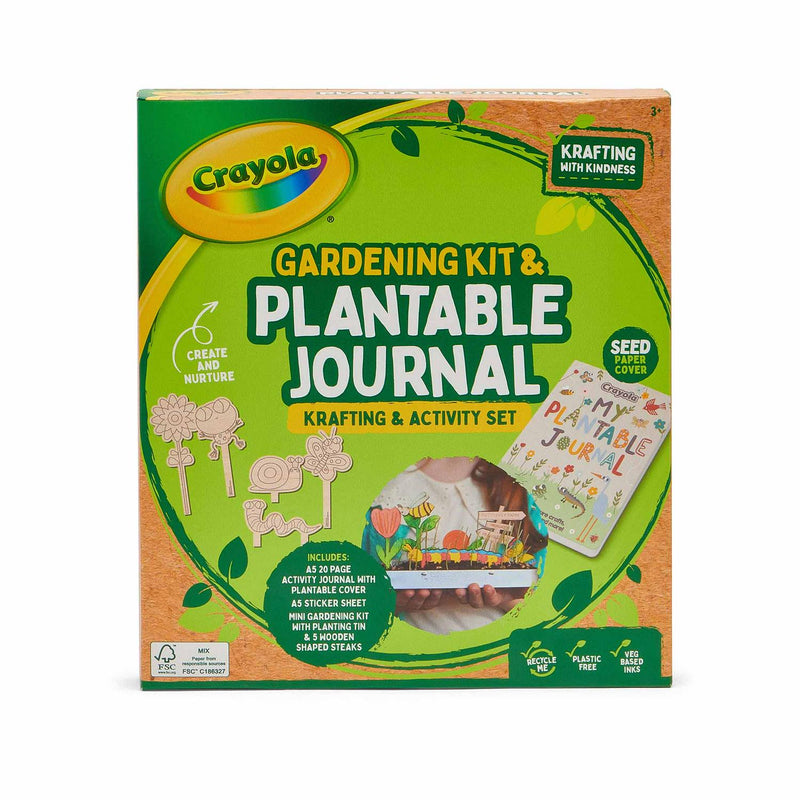 Crayola plantable journal mini garden kit with seed paper cover - British product