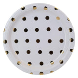 Sainsbury's Home Pack of 10 Gold Spot White Paper Plates - 23cm