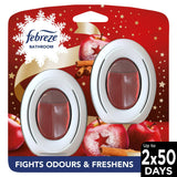 Continuous Bathroom Air Freshener with Spiced Apple Scent, 2-Pack