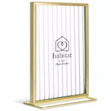 Habitat Reeded Glass Frame on Stand - Gold - 4x6"