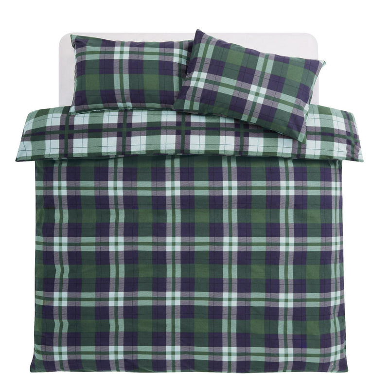 Sainsbury's Home Country Check Bedding Set - Green