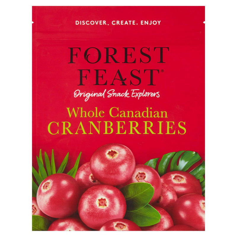Forest Feast whole dried Canadian cranberries 170g pouch - British product