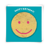Redback Cards birthday card Smiley Seqin Face 16cm, imported from the UK