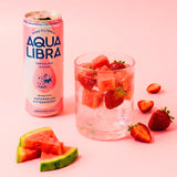 Aqua Libra Sparkling Water Watermelon Strawberry 4 x 330ml - British product