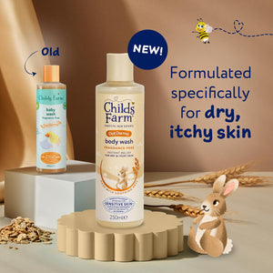Fragrance-Free Gentle Body Wash with Soothing Oats for Sensitive Skin and Babies, 250ml