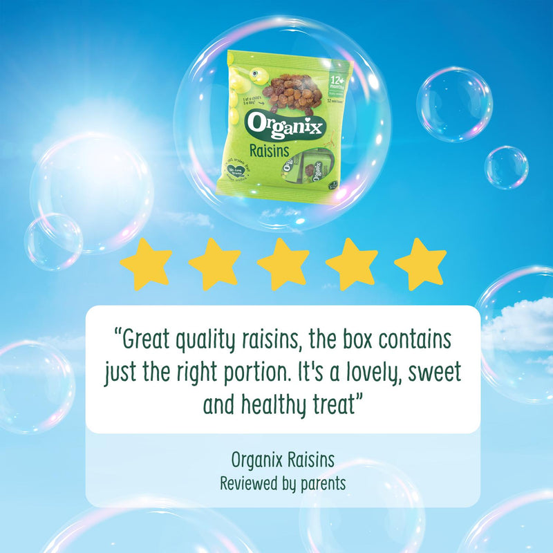 Organix mini organic raisin snack boxes 12x14g (British brand)