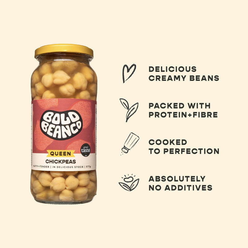 Bold Bean Co Queen Chickpeas 570g - British product