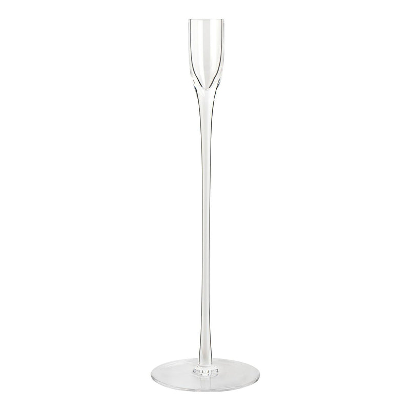 Habitat Clear Stem Large Glass Taper Holder 30cm, UK version