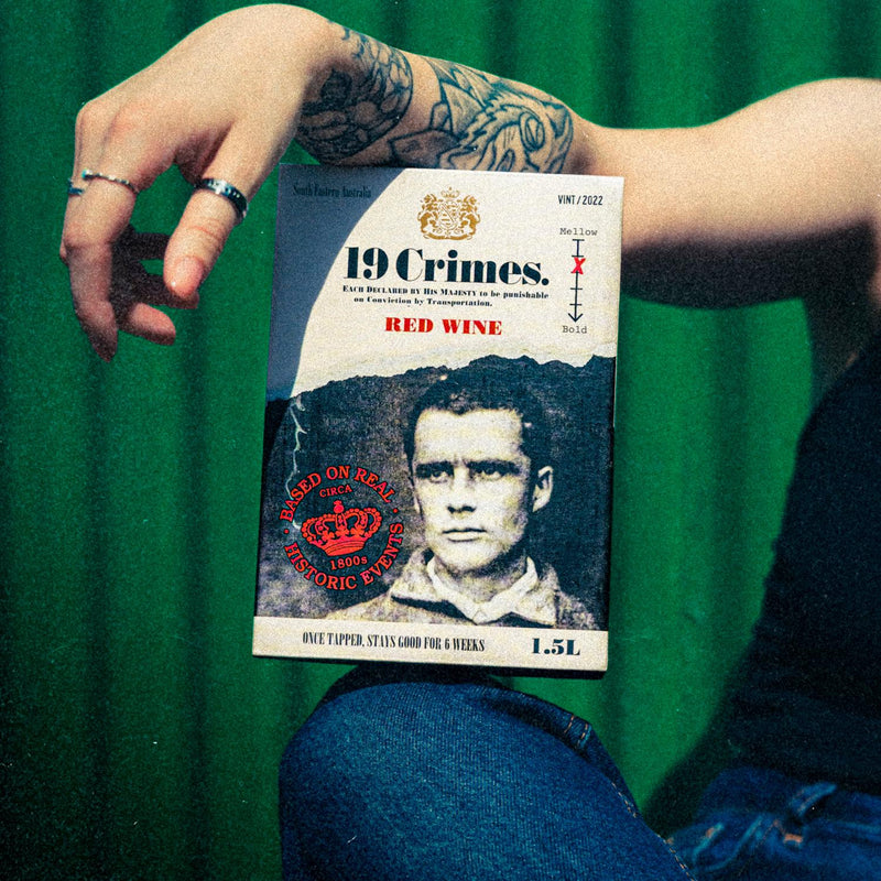 19 Crimes Australian red wine bag in box 1.5L, UK version