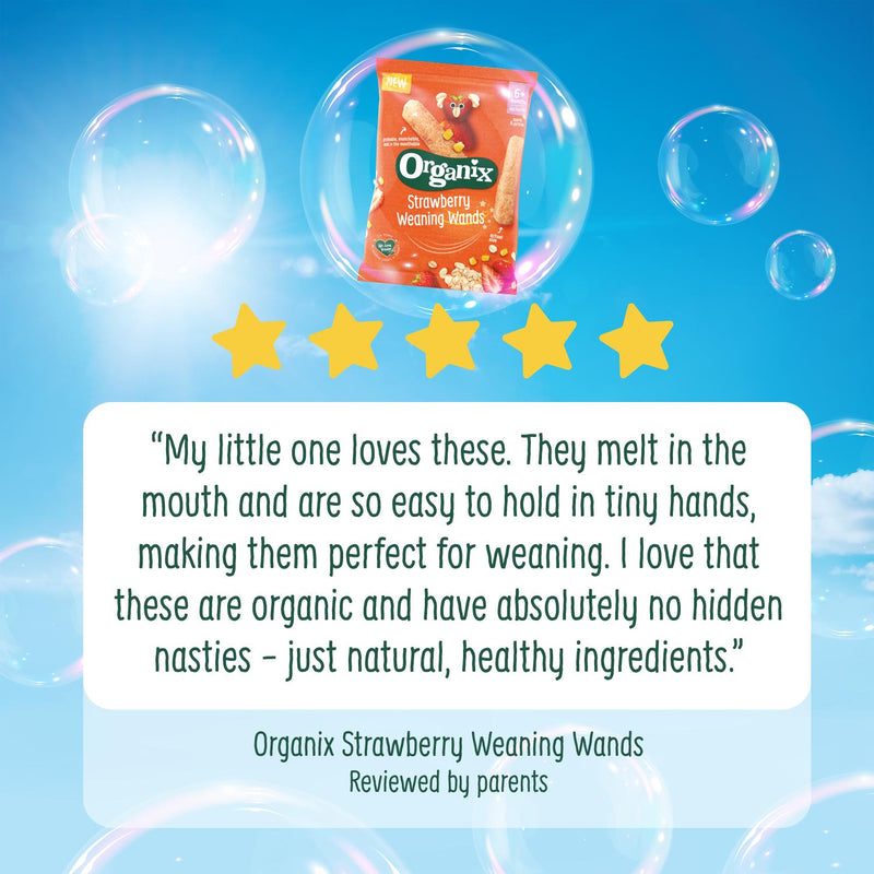 Organix banana weaning wands baby puffs 25g - British product