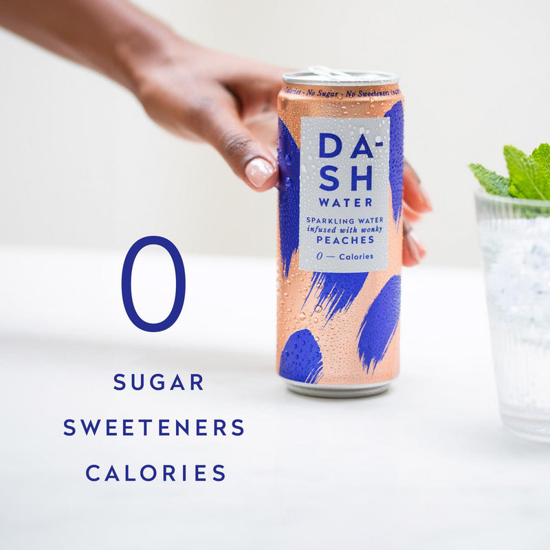 Dash peach sparkling water multipack 4 x 330ml - British product