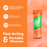 Lift orange flavoured fast acting glucose chews 40g, UK version