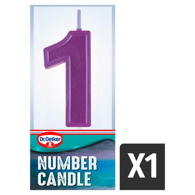Dr. Oetker Number 1 birthday cake candle - British product