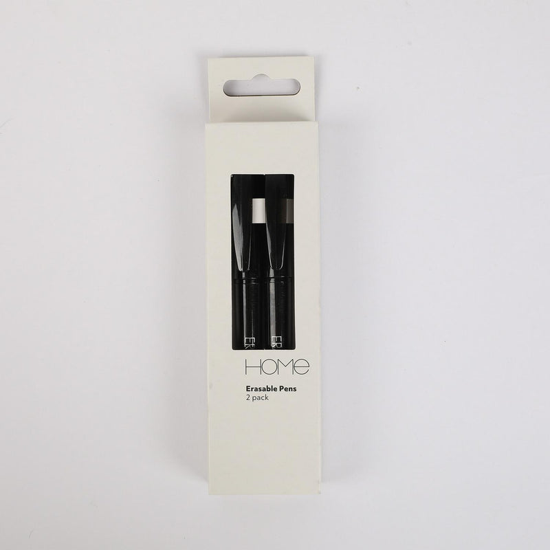 Sainsbury's erasable gel pens black ink pack of 2 (British brand)