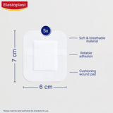 Elastoplast Sensitive XL Dressings 6x7cm pack of 5 - British product