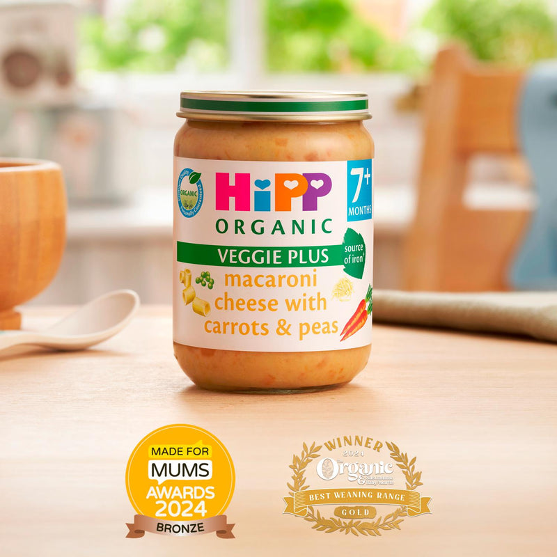 HiPP Organic Macaroni Cheese Baby Food 190g, imported from the UK