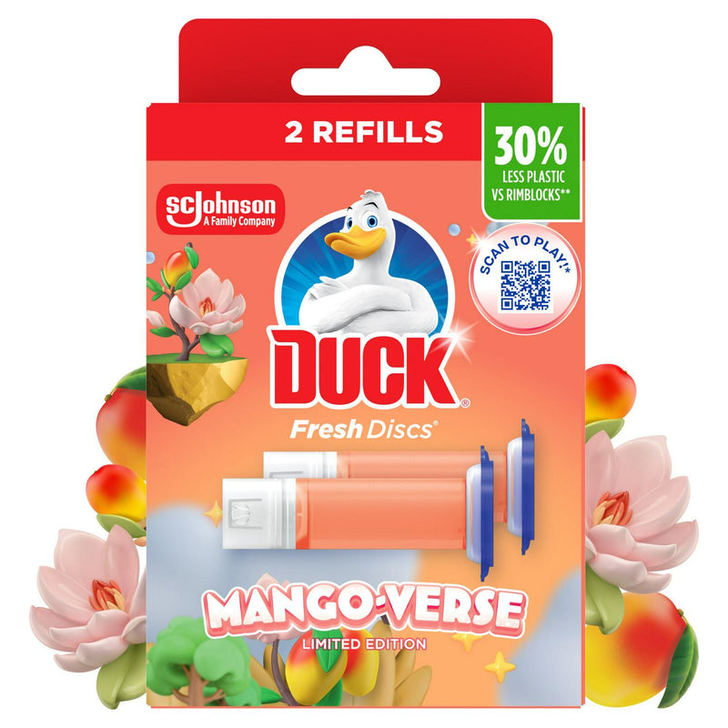 Gel Disc Refill Pack for Toilet Freshness, Mango Scent, 2 x 36ml