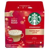 Starbucks by Nescafe Limited Edition Dolce Gusto Toffee Nut Latte Coffee Pods x6 127.8g