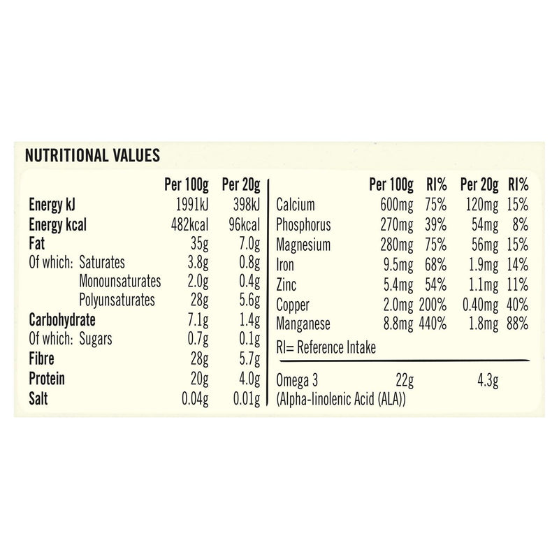 Linwoods Organic Whole Chia Seeds 200g bag, UK version