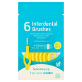 Sainsbury's Interdental Brush 0.7mm ISO 4 Yellow x6