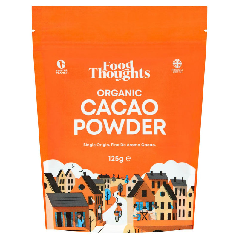 Food Thoughts Økologisk kakaopulver 125g - Britisk produkt