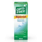 Opti-Free Replenish contact lens solution 4 x 300ml, imported from the UK
