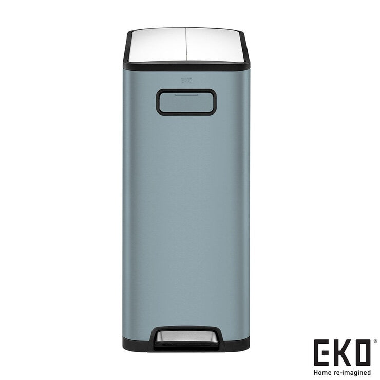 EKO kitchen bin titanium blue 20+20L, imported from the UK