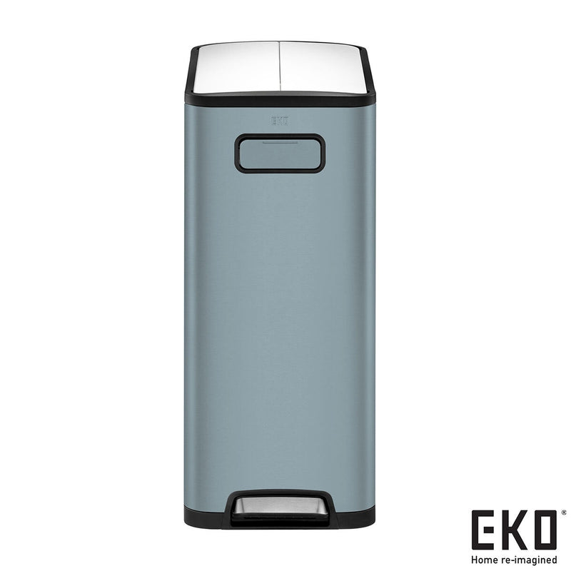 EKO kitchen bin titanium blue 20+20L, imported from the UK