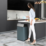 EKO kitchen bin titanium blue 20+20L, imported from the UK
