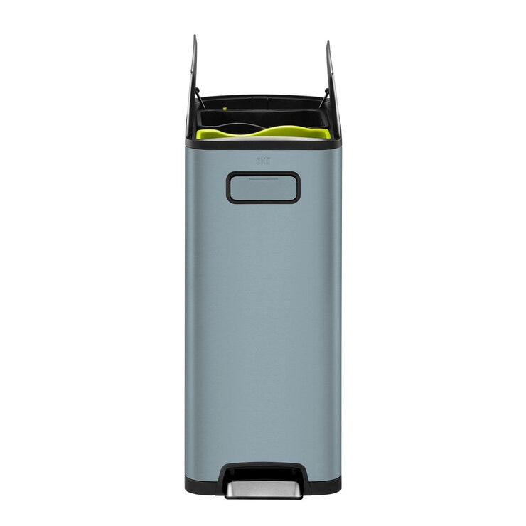 EKO kitchen bin titanium blue 20+20L, imported from the UK